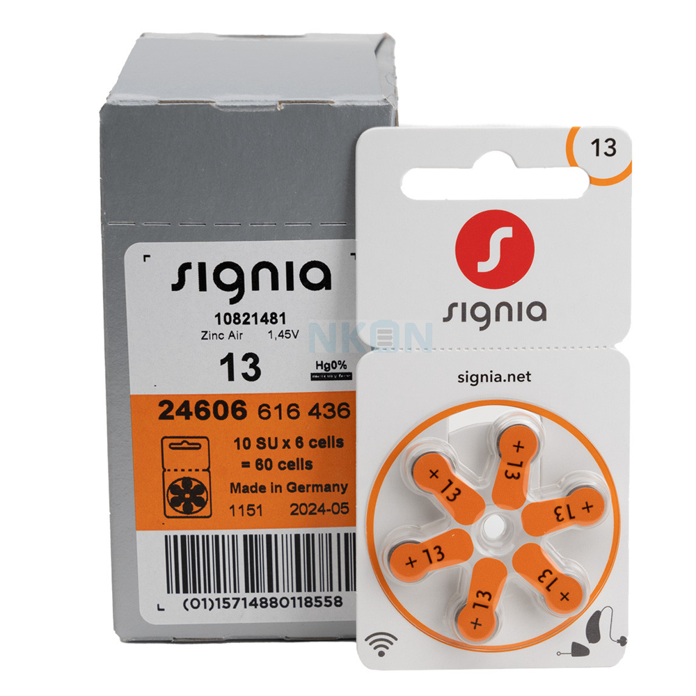 Signia P13MF 13 PR48 Hearing Aid Battery Box