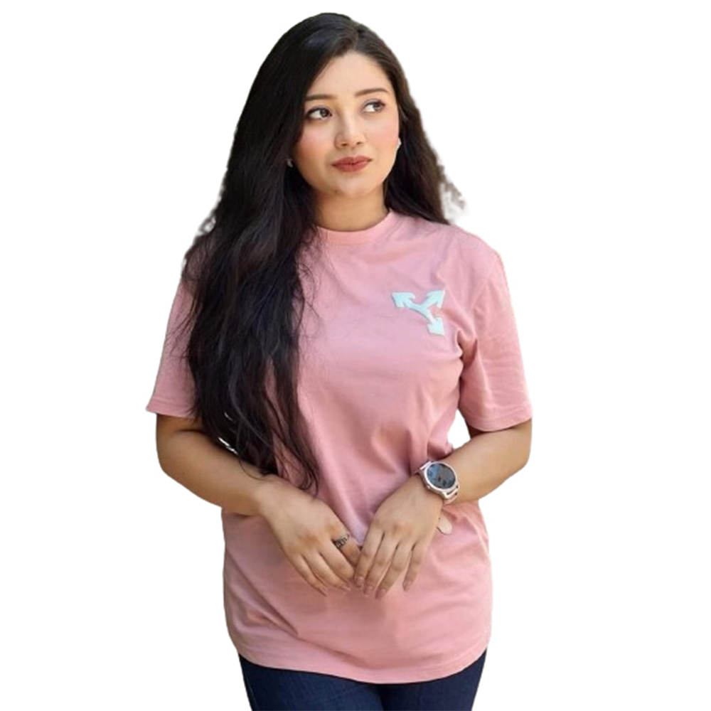 Cotton T-Shirt for Women - Light Pink - LG-166