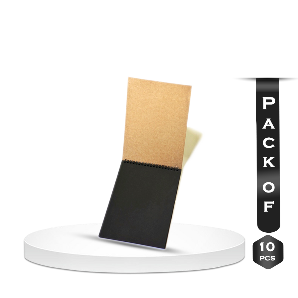 Pack of 10 Pcs Black Page Wire O Sketchbook - D 1103