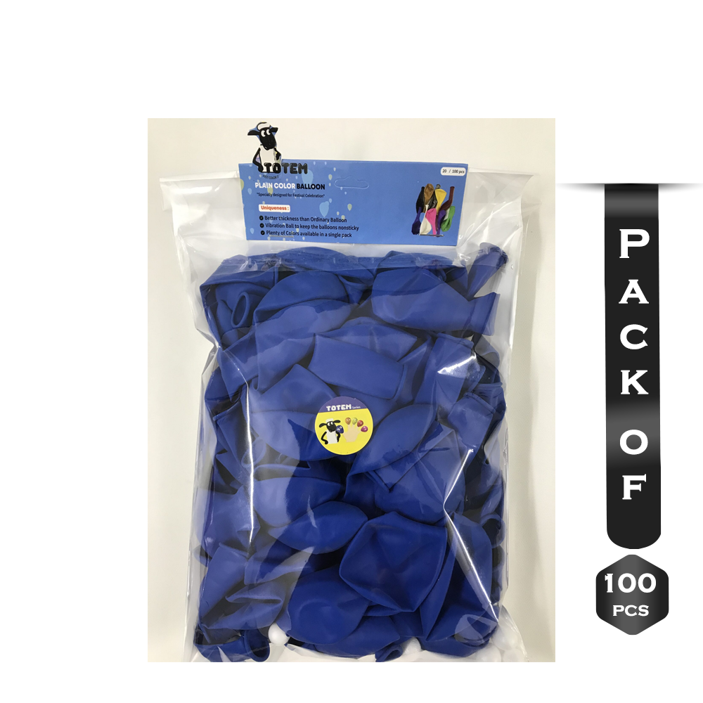 Pack of 100 Pcs Totem Logo Balloons with Pumper