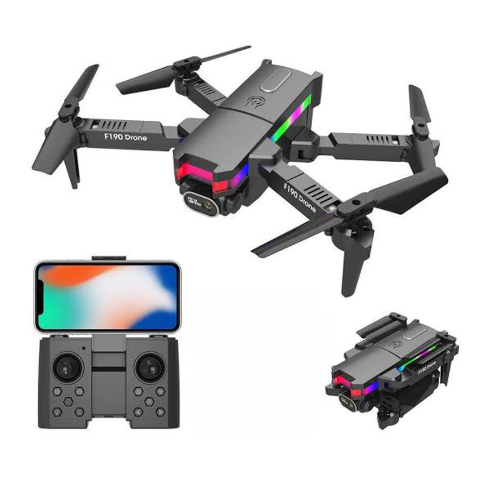 ZFR F190 Mini RC with 4K HD Dual Camera LED Lighting Foldable FPV Quadcopter