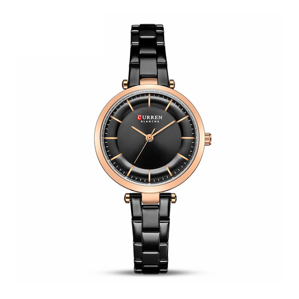 Curren 9054 Elegant Bracelet Watch For Women - Black and Golden