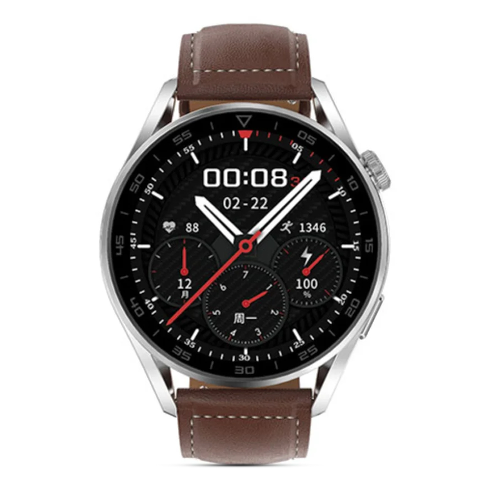 DT3 Pro Wireless Charging Smartwatch - Black and Chocolate