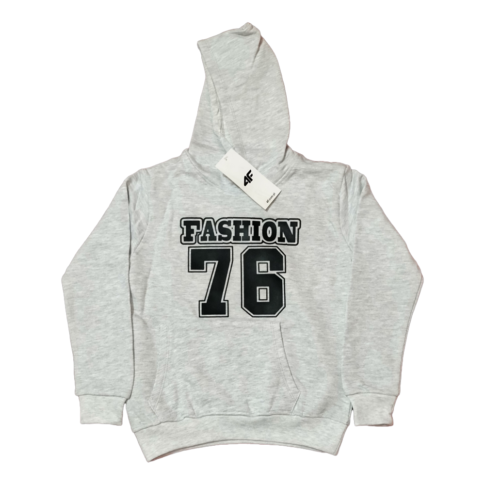 Cotton Hoodie For Kids - Gray - KH-02