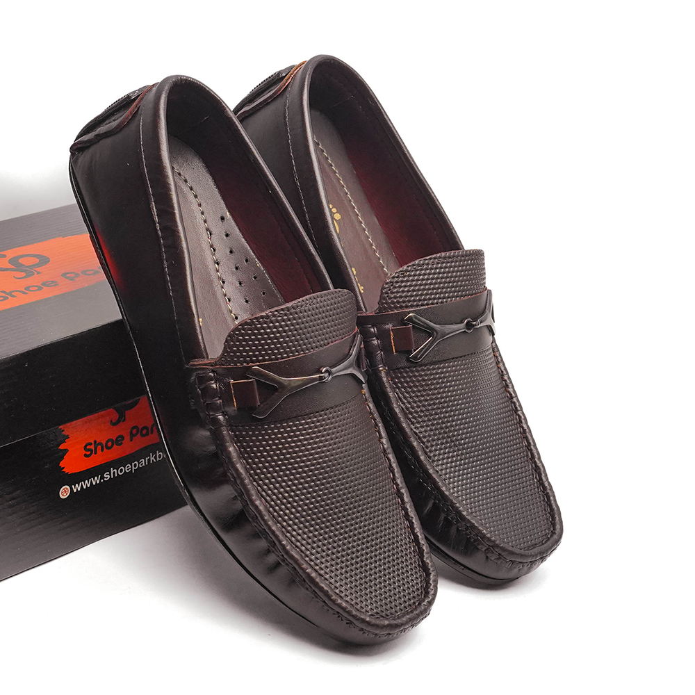 Leather Loafer For Men - Coffee - SP-2484-CF