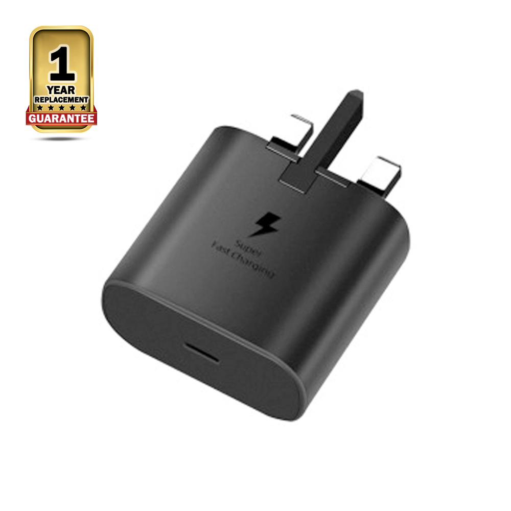 Samsung 25W PD USB Type-C 3 Pin Adapter - Black