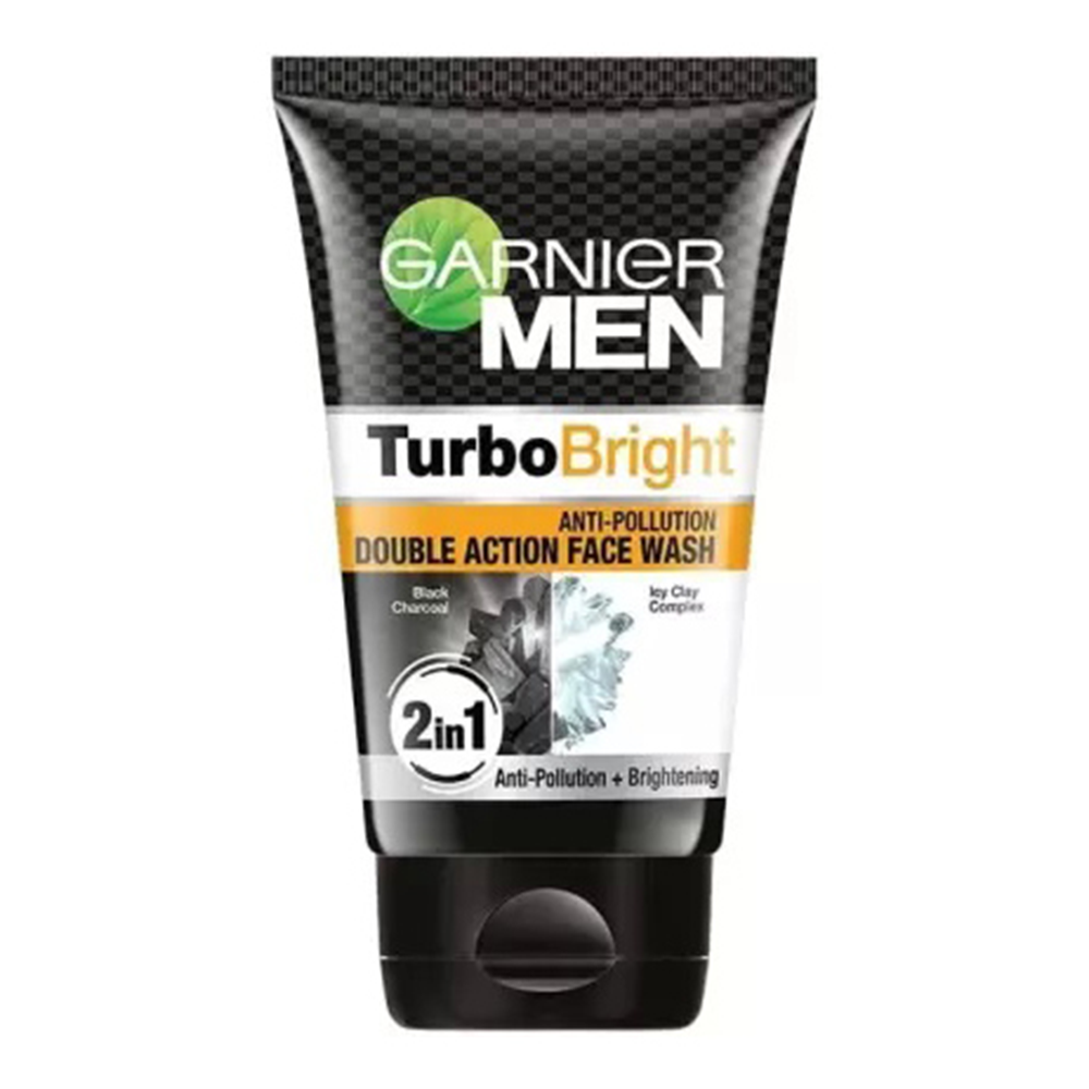 Garnier Men Turbo Bright Double Action Face Wash -  100 ml