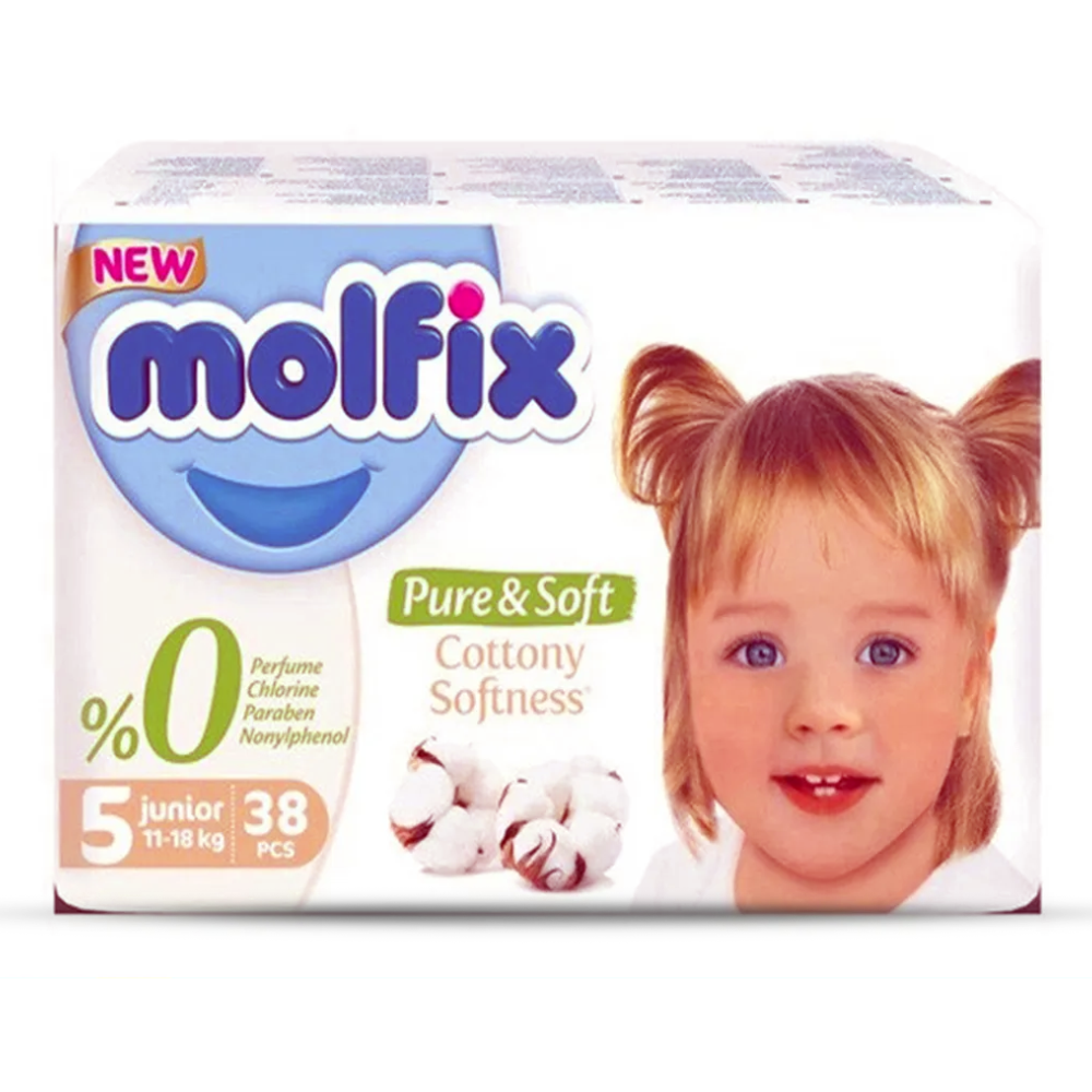 Molfix Pure and Soft Extra Large - 11-18 Kg - 38Pcs