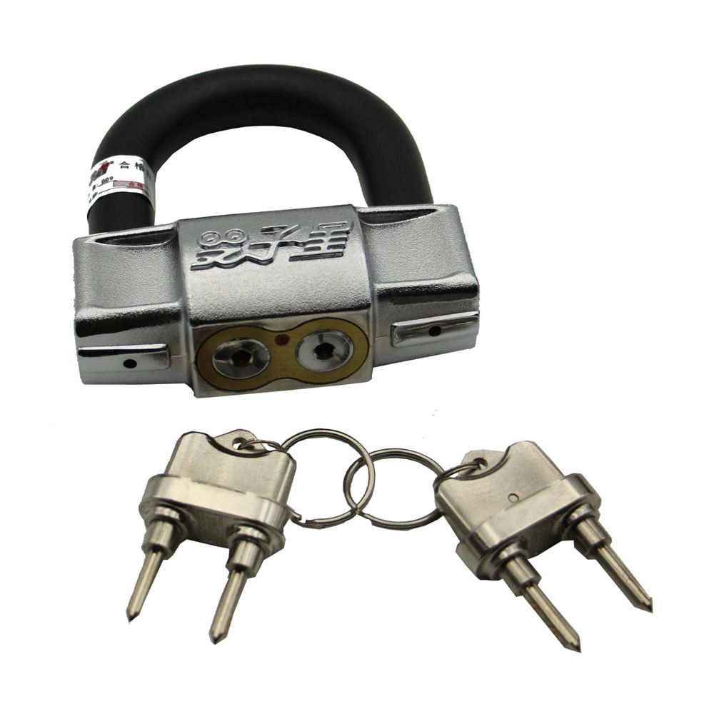 Anti Acid Heavy Duty Double Key D Lock for Motorcycle