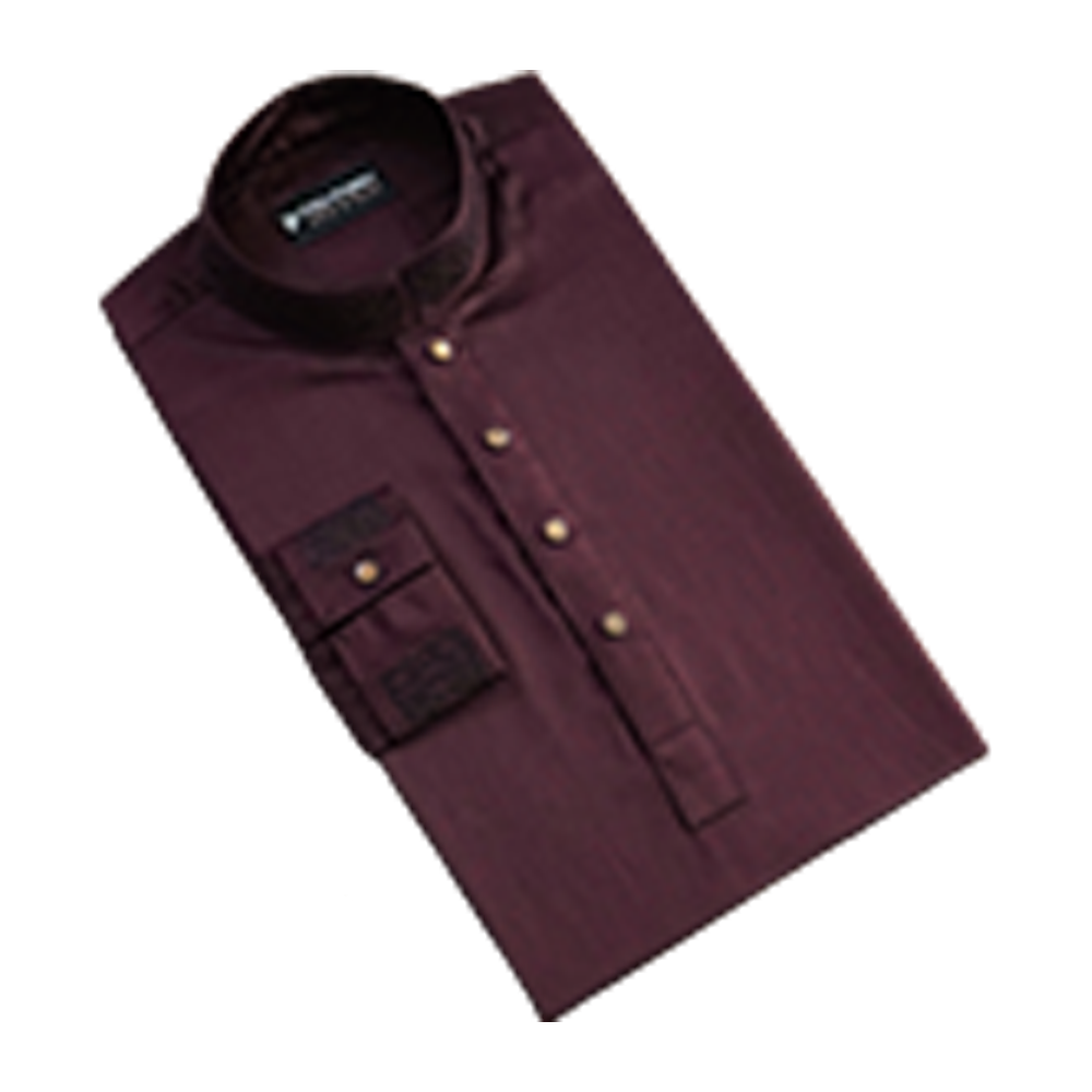 Cotton Panjabi For Men - Maroon - TP-14