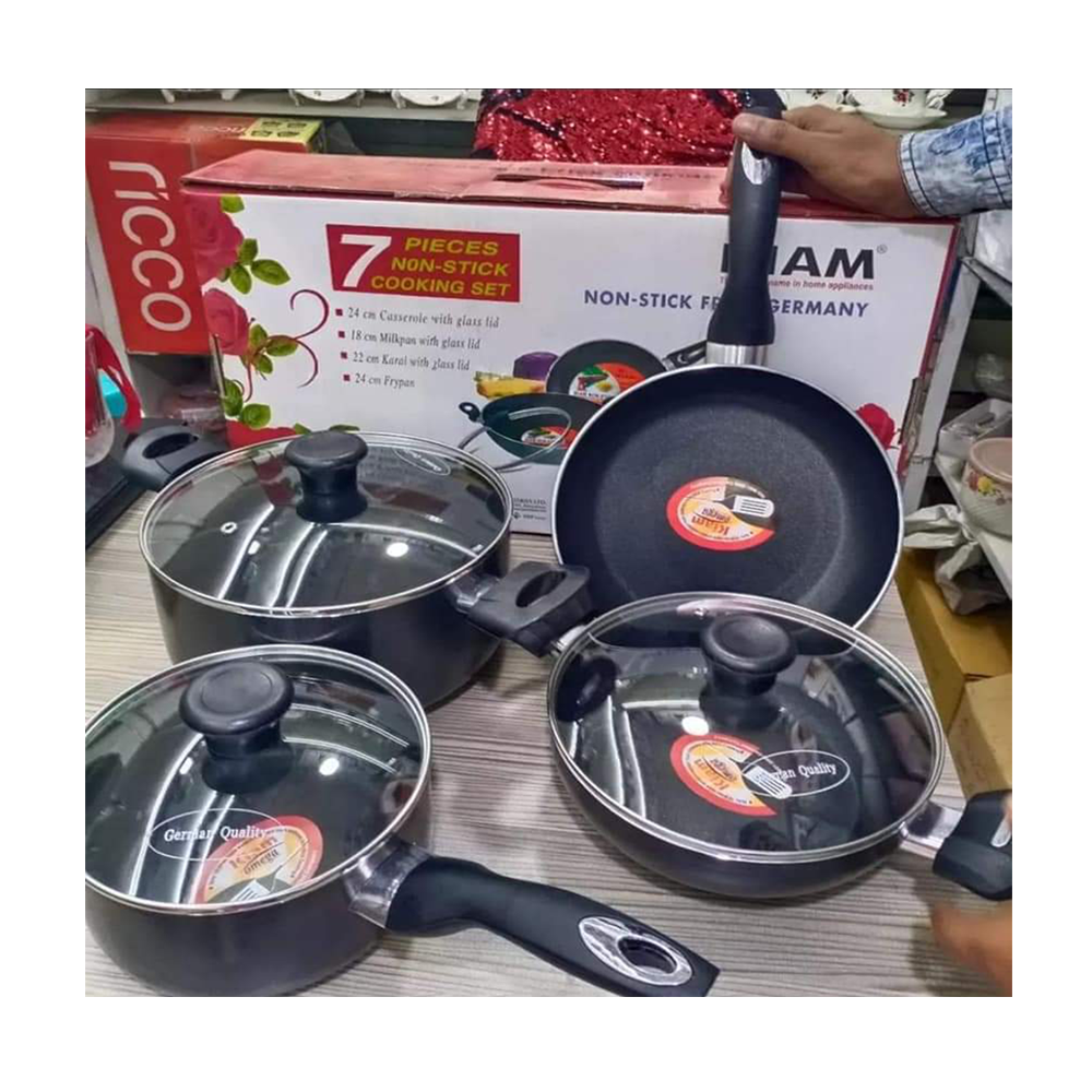 Kiam Stainless Steel Non -Stick Cookware Set - 7Pcs