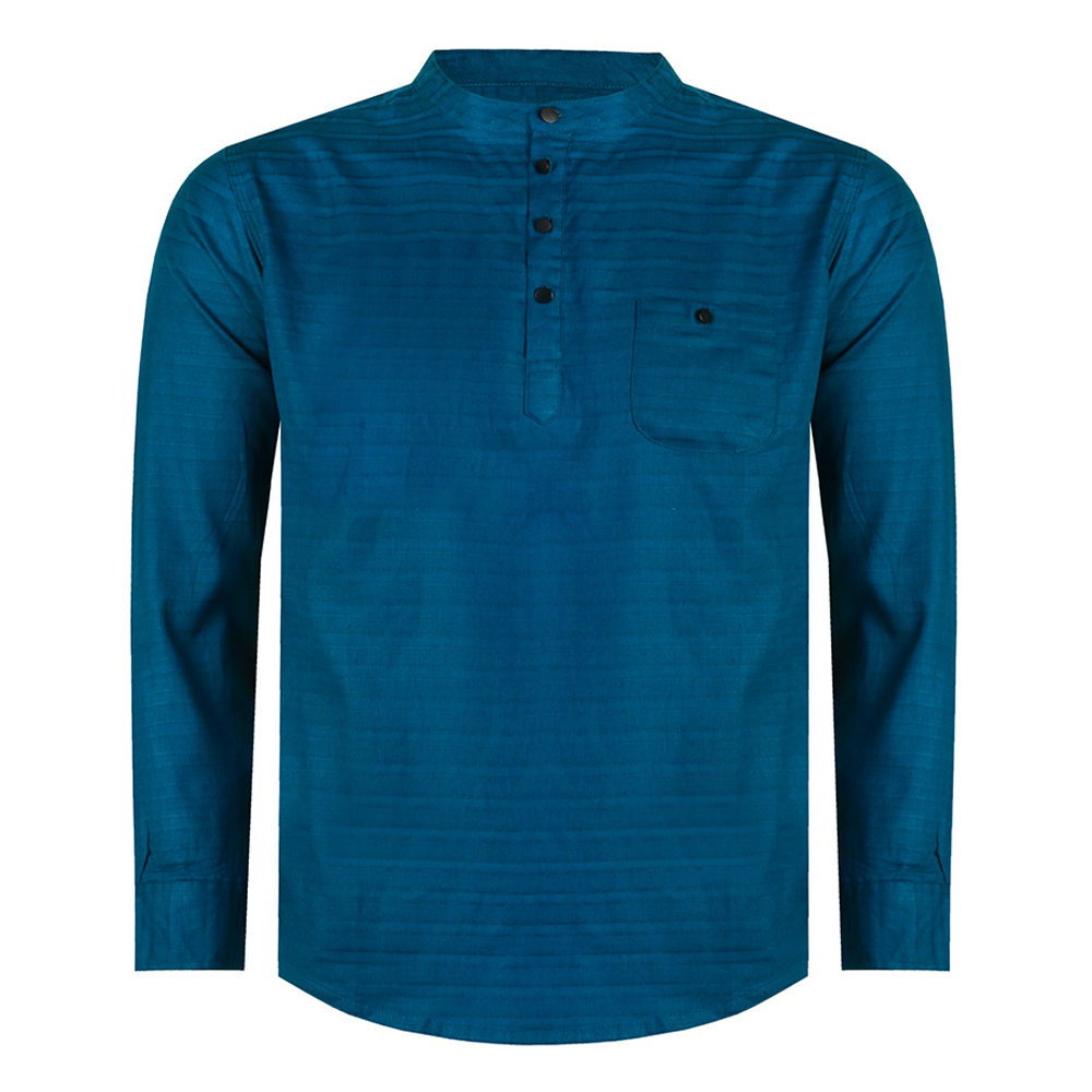 Cotton Full Sleeve Katua For Men - Teal - OP220