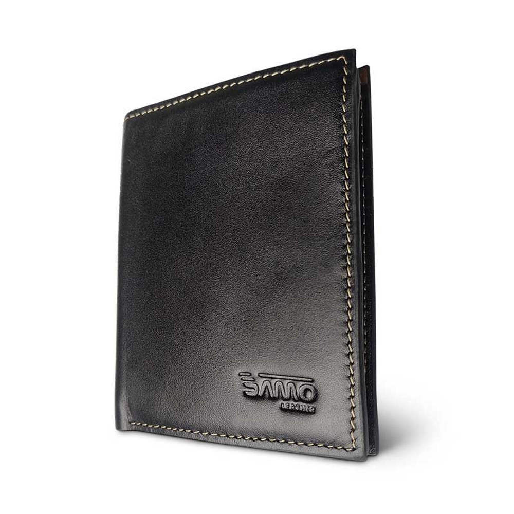 Leather Wallet For Men - SW -1017 - Black