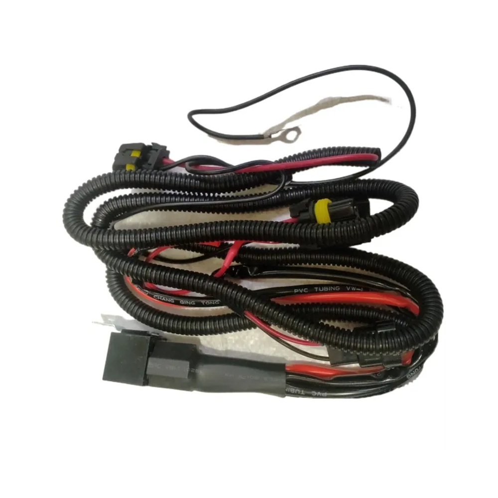 Universal High Quality Motorcycle Fit Relay Harness Wire Kit For Horn - Black