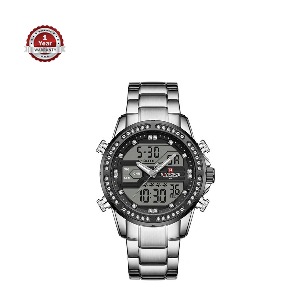 NAVIFORCE NF9190 Stainless Steel Watch for Men - Silver