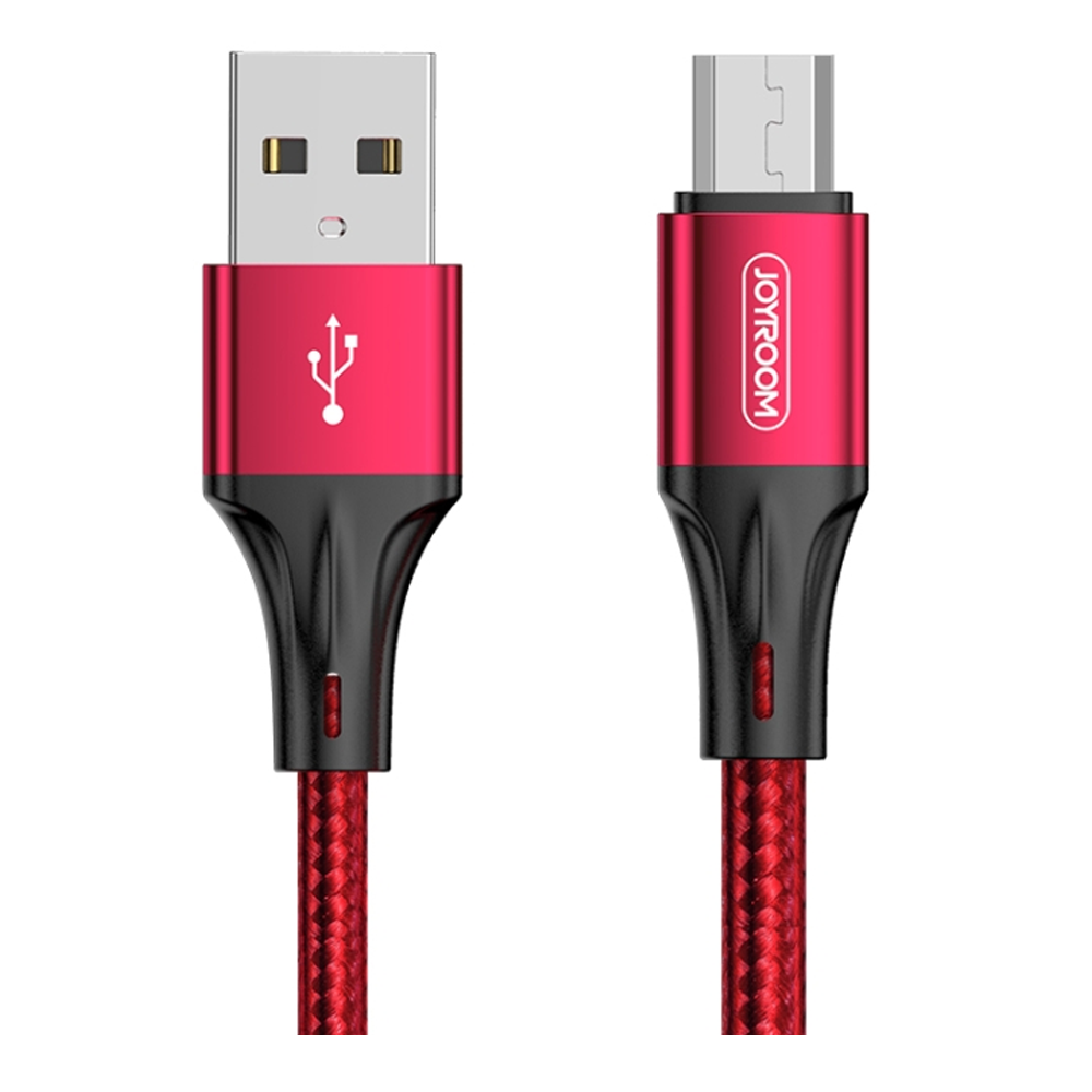 JOYROOM S-0230N1 0.2m 3A USB to Micro USB Cable - Red