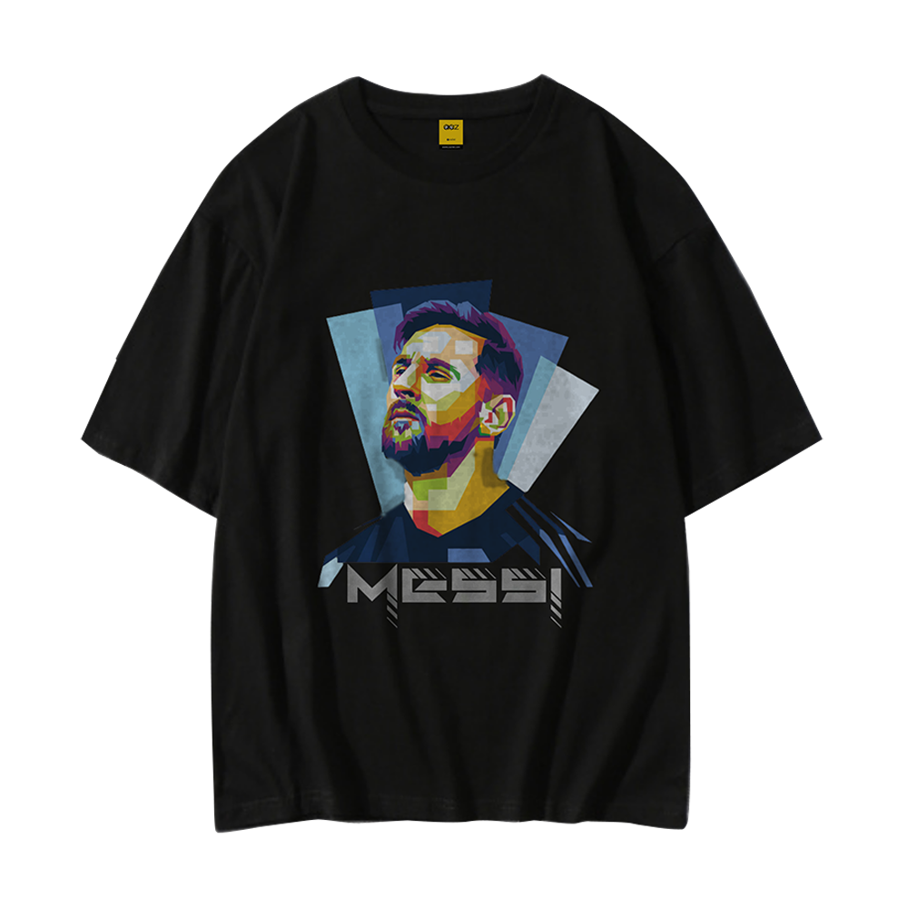 Cotton Drop Shoulder T-Shirt For Men - Messi