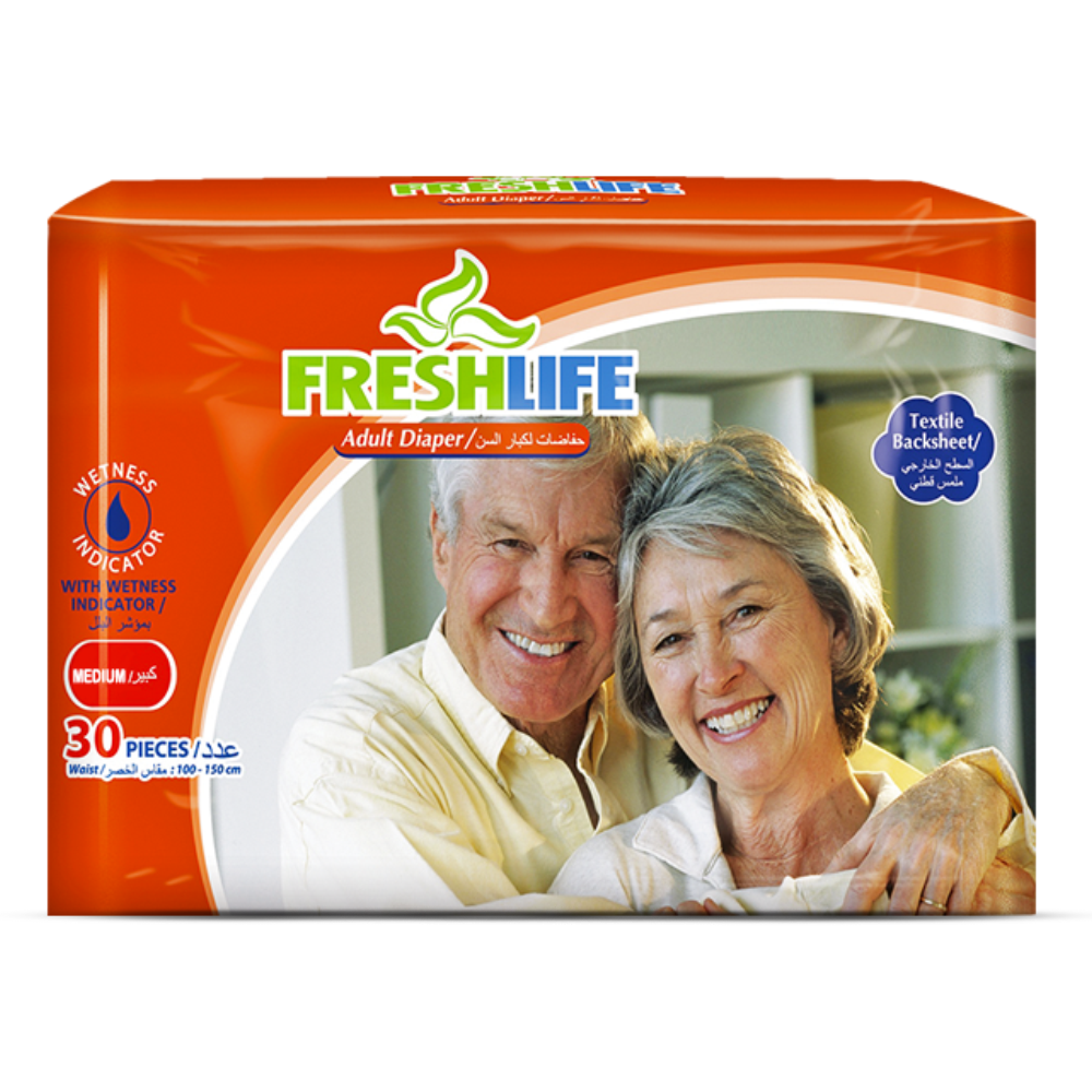 Fresh Life Adult Diaper – Medium - 30 Pcs 