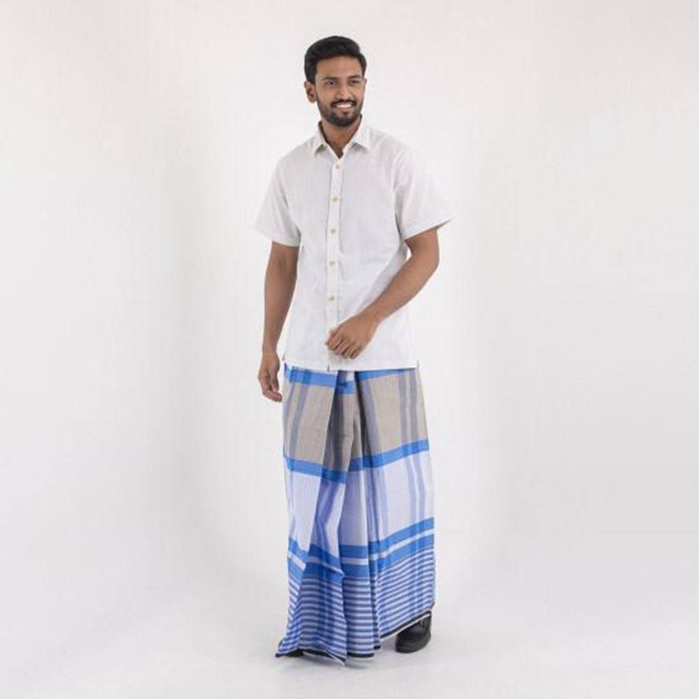 Cotton Checked Lungi for Men - Multicolor - FL119