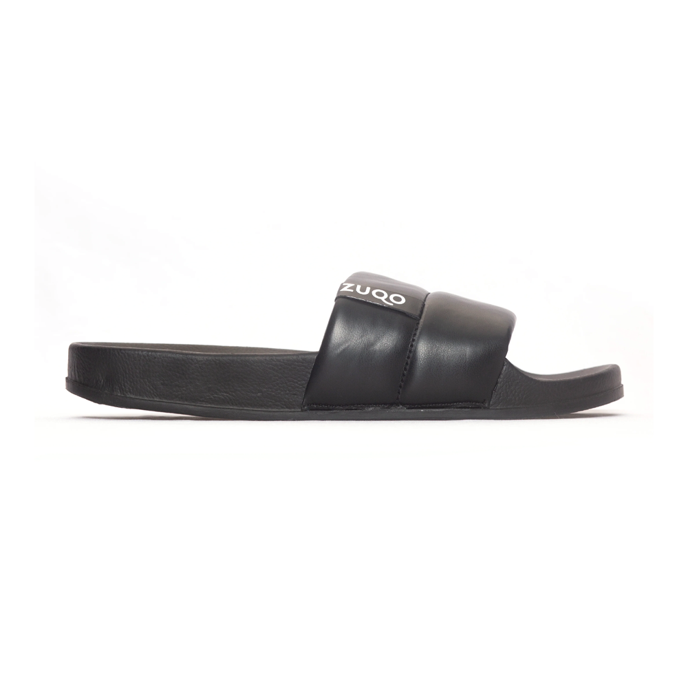 Zuqo Suede Raxin Slides Shoe For Men - Black