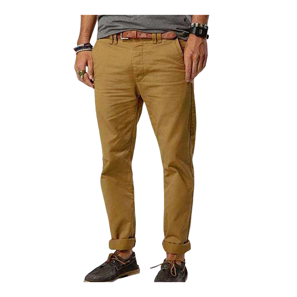 Cotton Chinos Gabardine Pant For Men - Khaki - NZ-3105