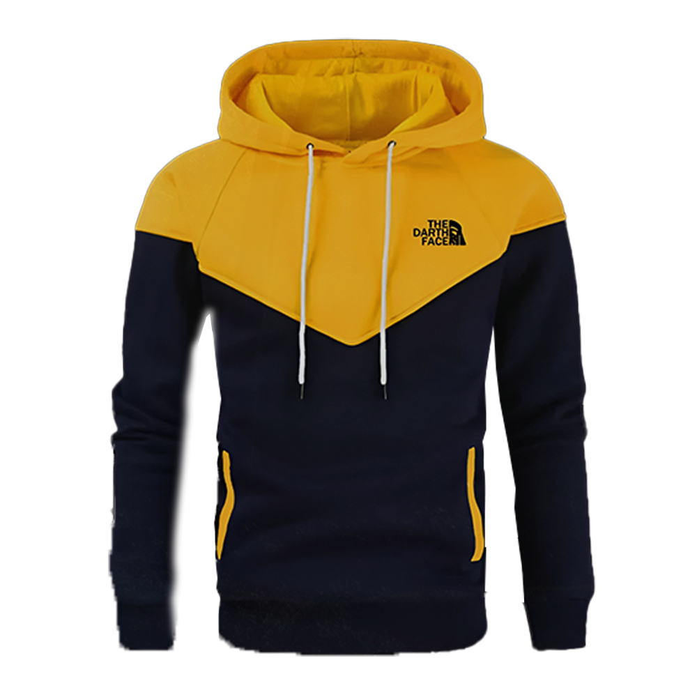 Navy and clearance yellow hoodie