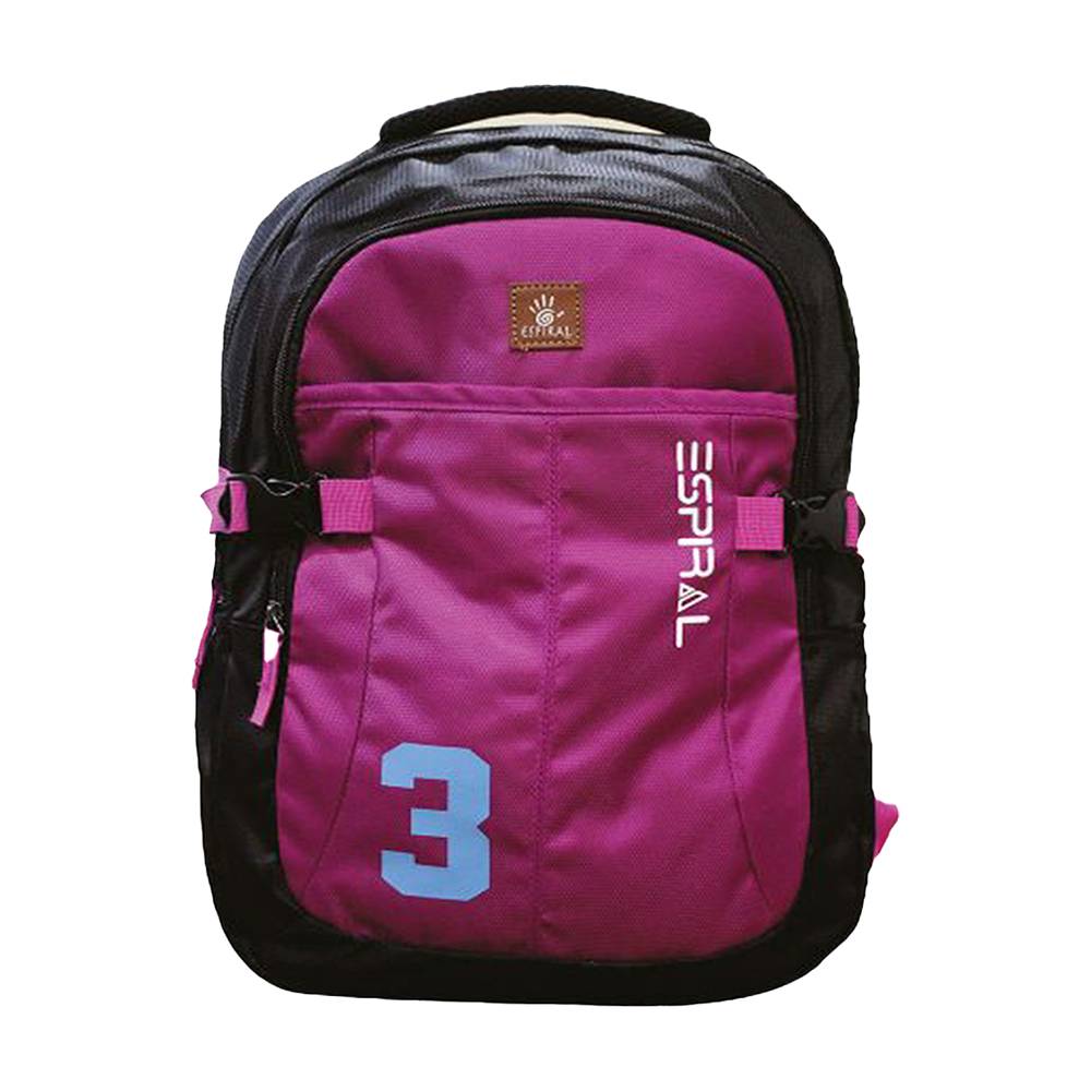 Nylon Backpack For Men - KZ135BP003 - Purple and Black