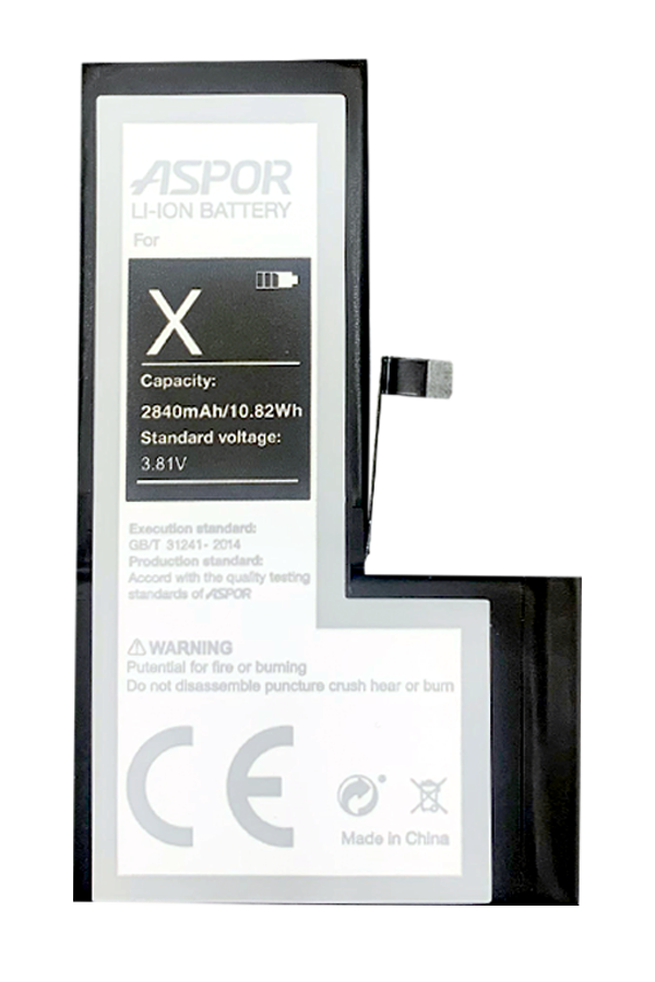 Aspor IP X iPhone X 2840 mAh Battery - White