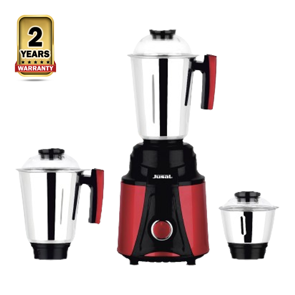 Jusal Big Boss Blender Mixer Grinder With 3 Jars - 1200 Watt - Black and Red