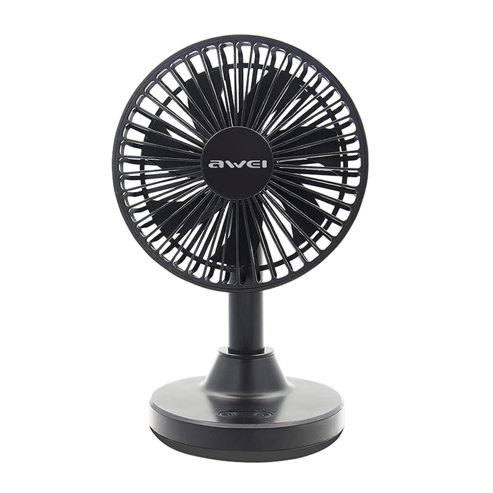 Awei F29 4W Mini Portable Rechargeable Desktop Fan - Black