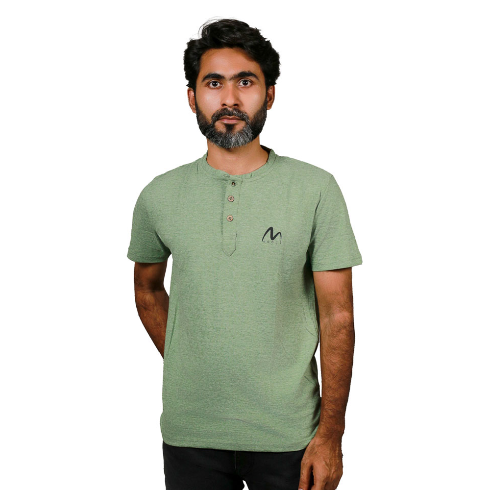 Cotton Half Sleeve T-Shirt For Men - Green