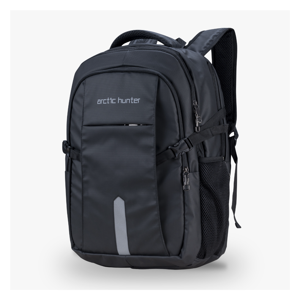 Arctic Hunter Jacquard Fabric BackPack - AH- 1603 - Black