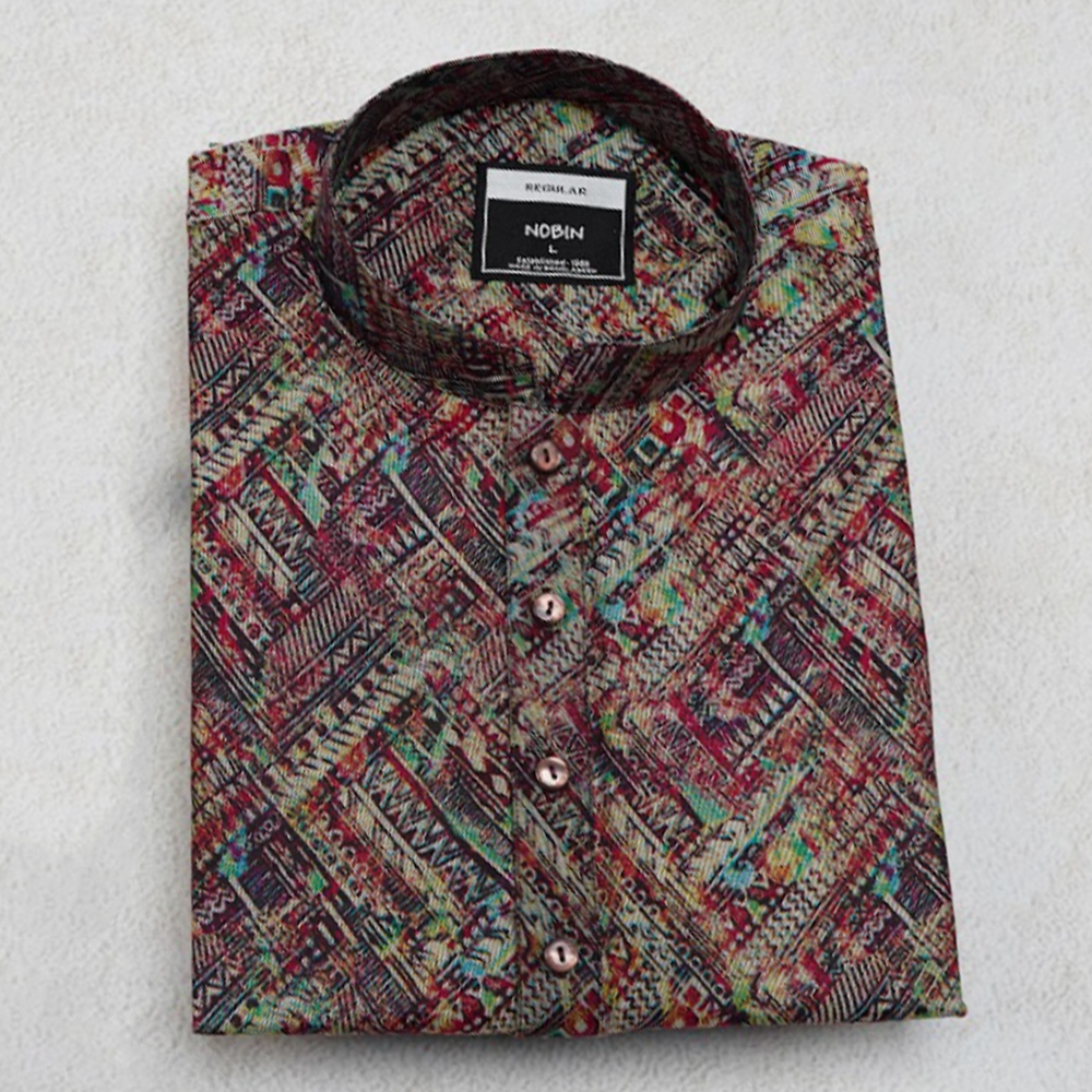 Nobin Cotton Panjabi For Men - Multicolor - EN-021