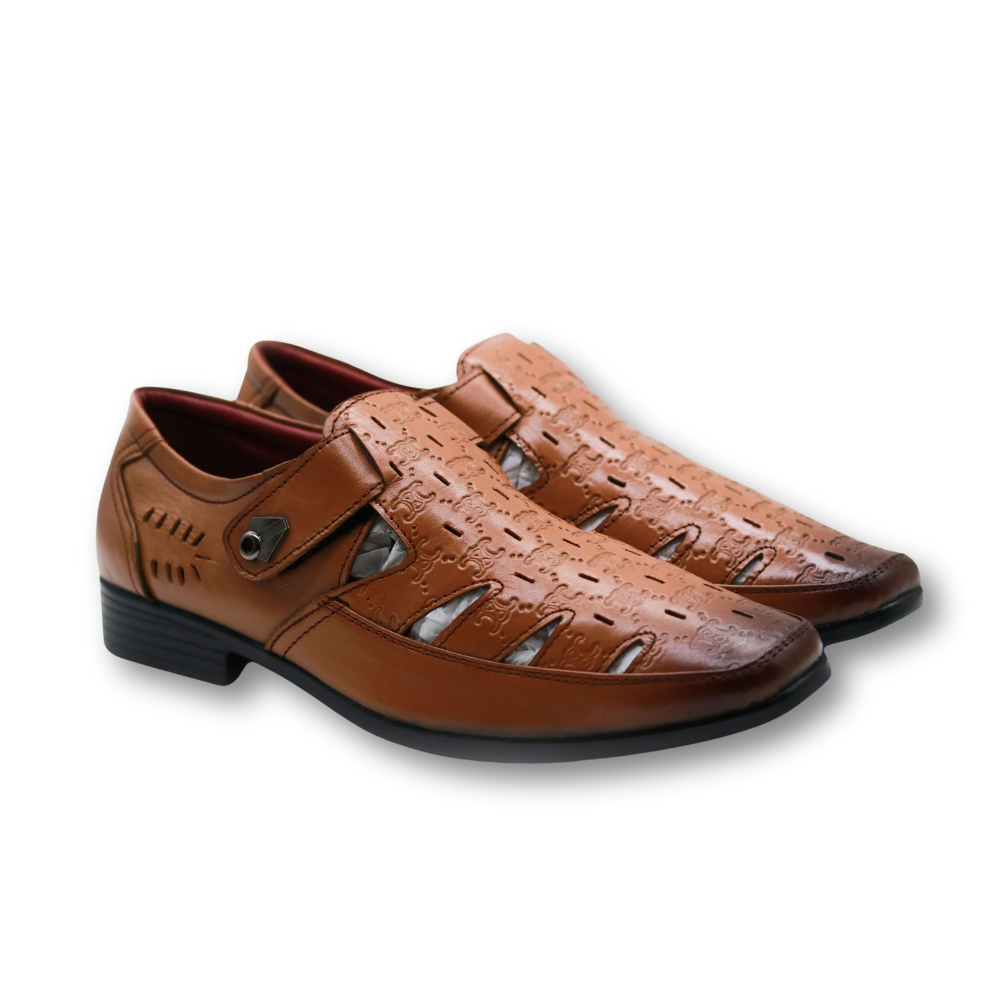 Zays Leather Casual Shoe For Men - Brown - SF122