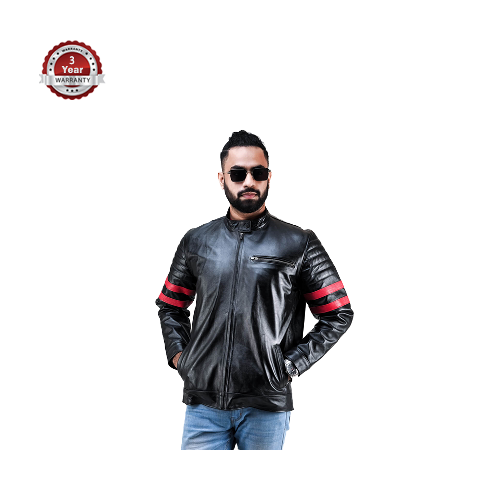 Leather Jacket For Men - JAC -02 - Black