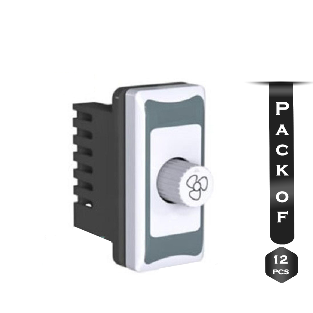 Pack of 12 Pcs Piano Fan Regulator Switch - Gray