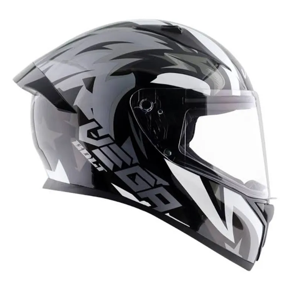 Vega Bolt Full Face Bike Helmet - Grey