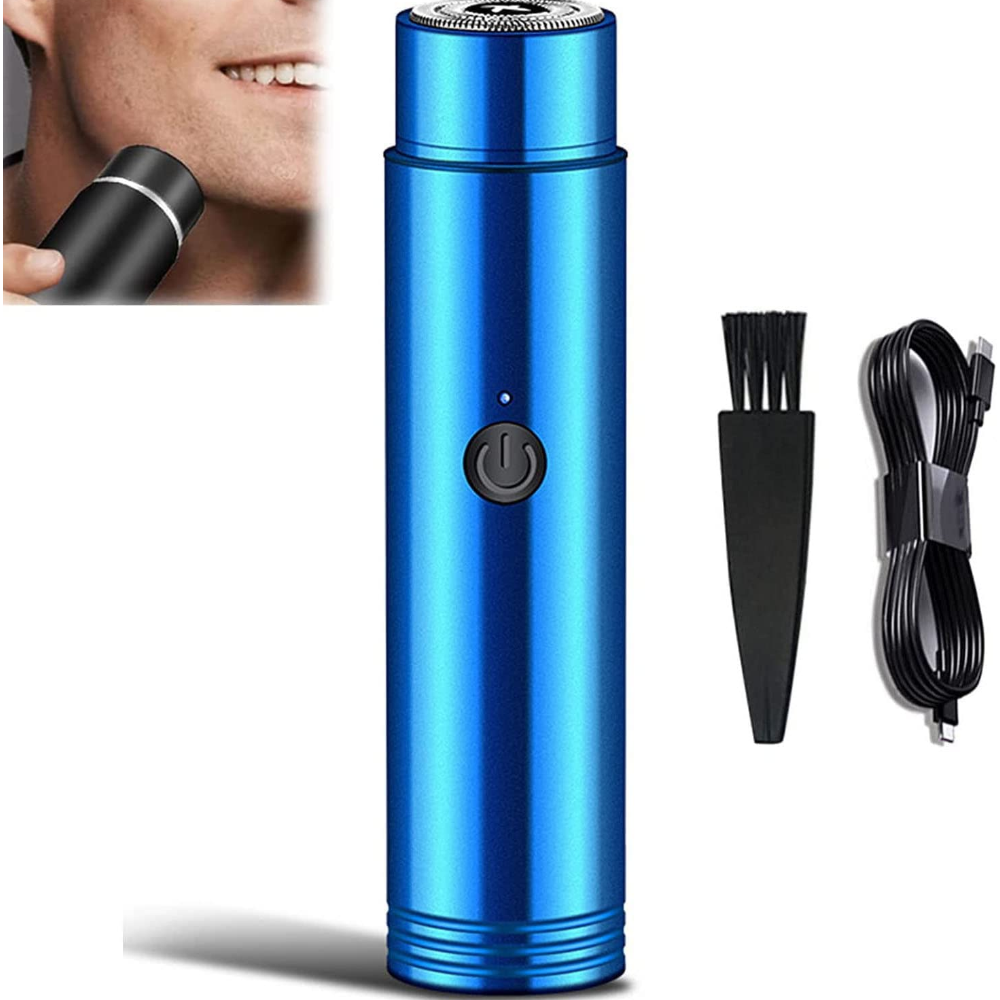 Portable Mini Electric Shaver - Blue