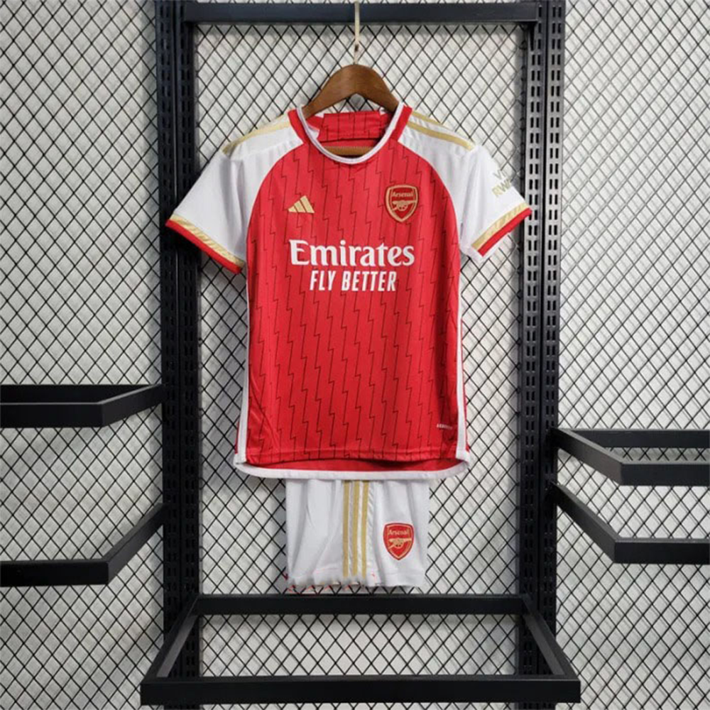 Arsenal Mesh Cotton Half Sleeve Fan Version Home Jersey With Short Pant 2023-24 Season