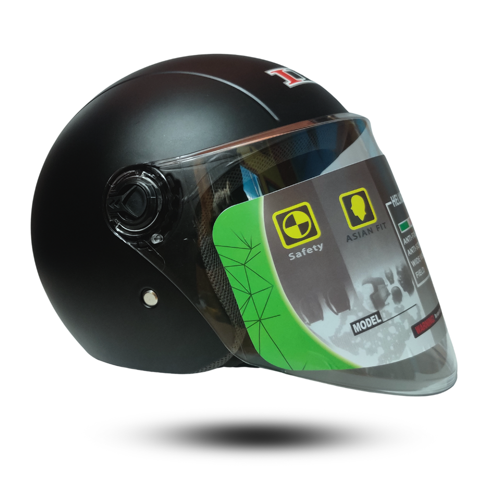 IBK T5 Half Face Helmet - Black - APBD1035