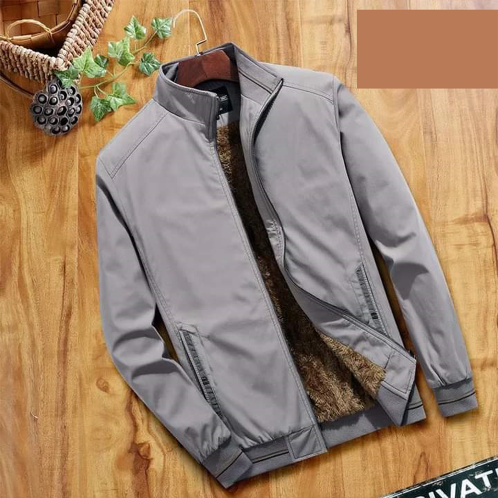 Premium Double Part Jacket For Men - Ash 