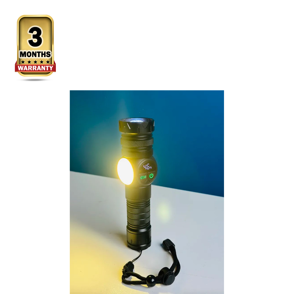 GearUP K60 Rechargeable Flashlight - 10W - Black 