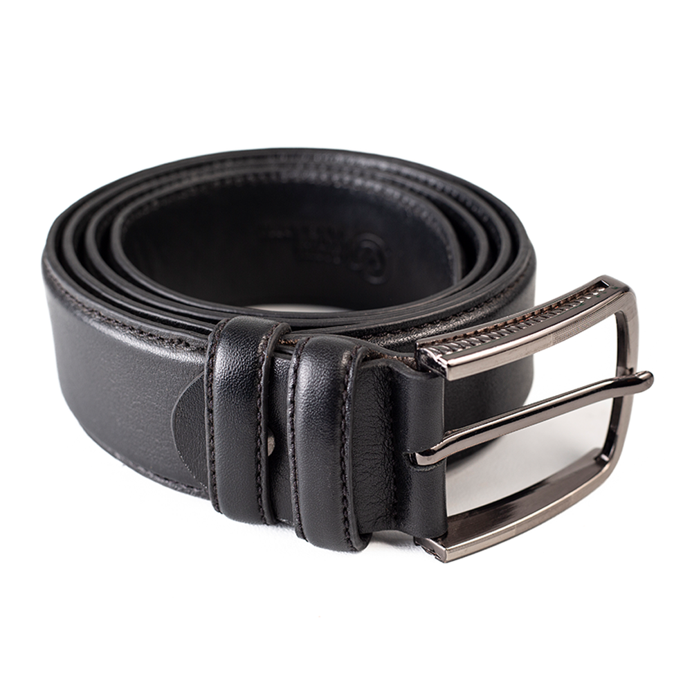 Leather Belt For Men - Black - B-001