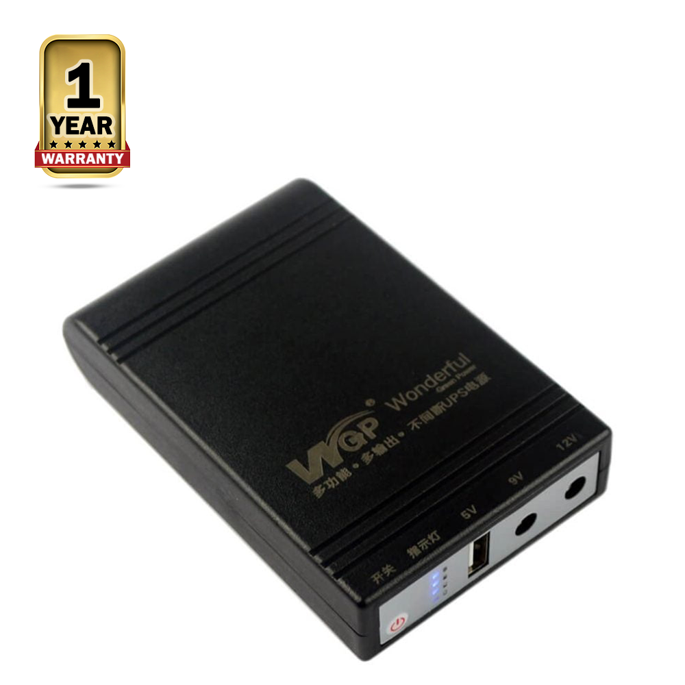 WGP 5V-9V-12V Mini Ups - 8800mAh - Black