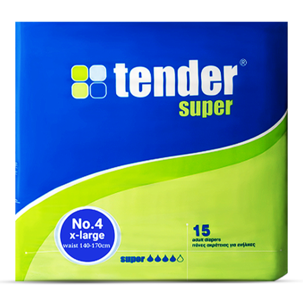 Tender Adult Diaper - Extra Large -15 Pcs