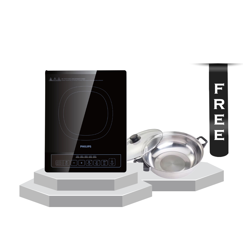 Philips HD4911/00 Induction Cooker 2100 W Black With Free Stainless Steel Pot