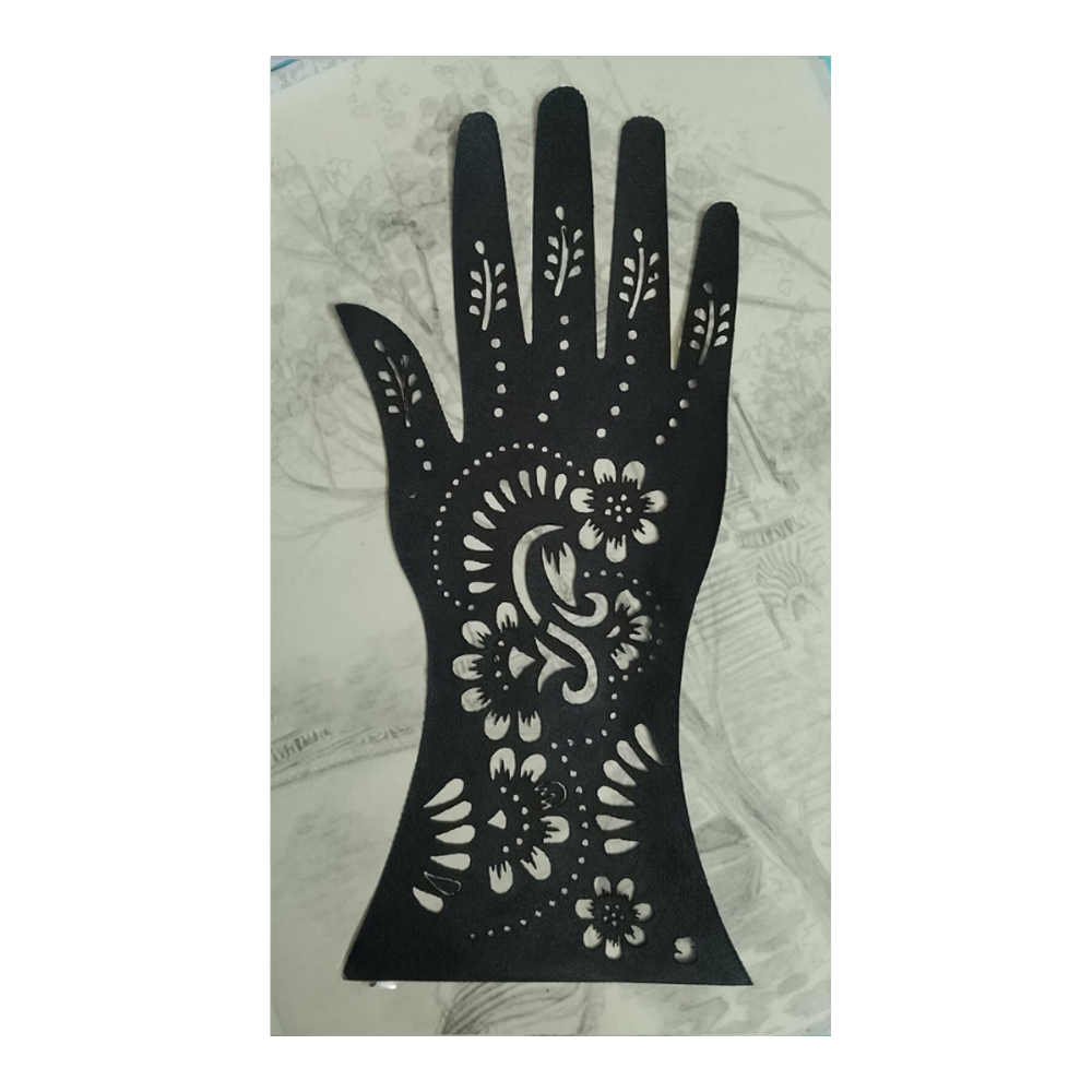 Mehedi Henna Hand Stencil Sticker For Women