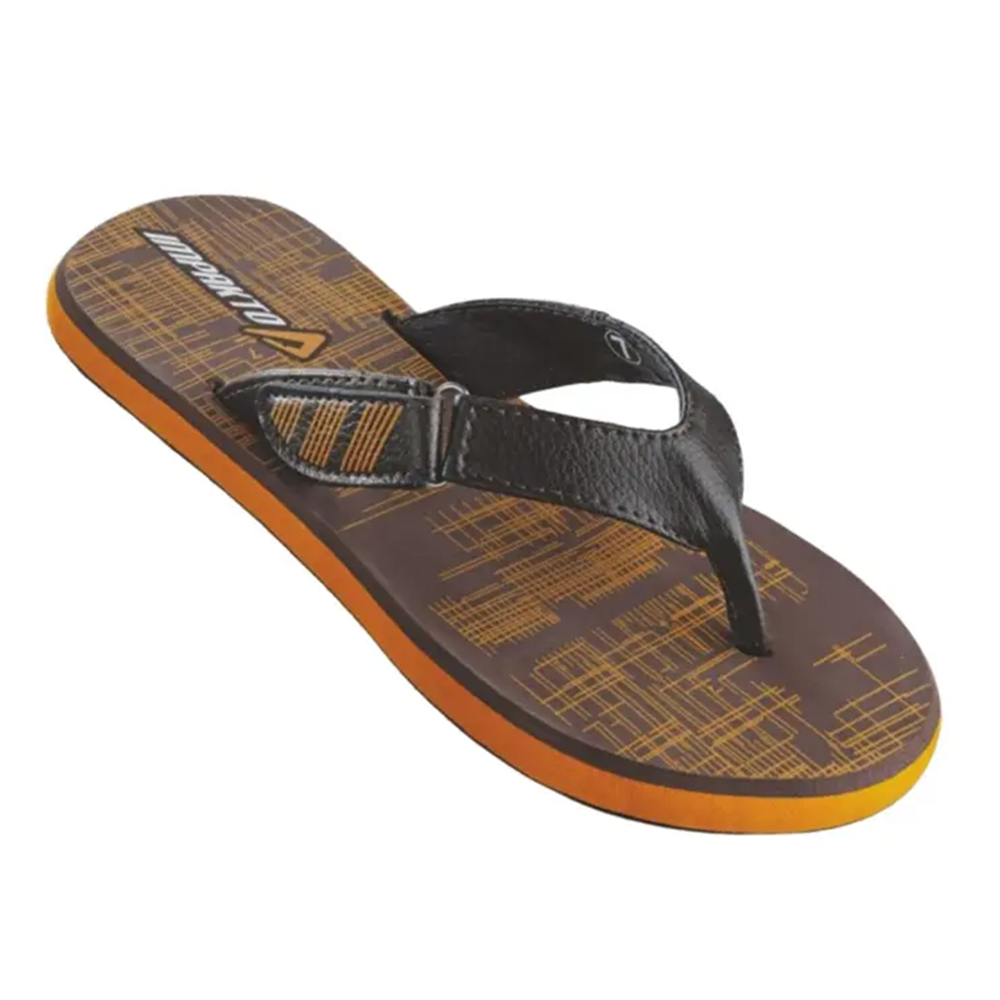 Ajanta Impakto Synthetic Fabricated Slipper For Men - Yellow - CG-4046-52