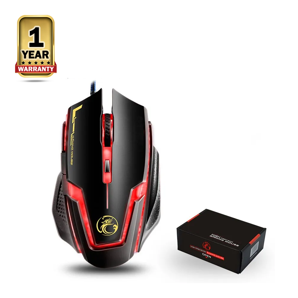 IMICE A9 USB Professional RGB Gaming Optical Wired Mouse - Black