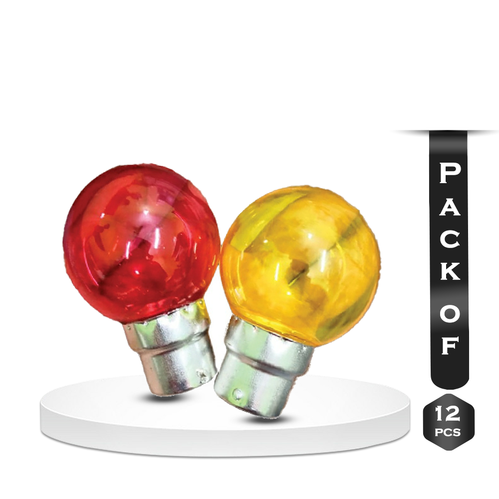Pack of 12 KASHFUL LED Clear Dim Light - 1 Watt - Multicolor